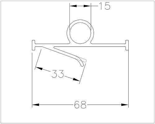 Bodemrubber voor luchtschakelaar (15 mm)