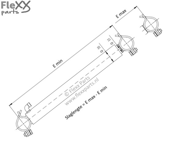 Hydraulic cylinder upper deck (800 mm)