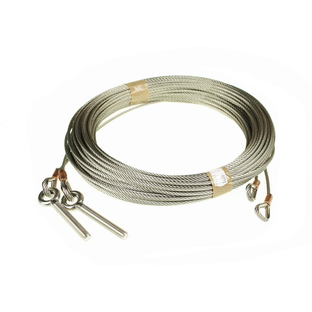 Stainless steel lifting cable set 5 x 12000 mm uni