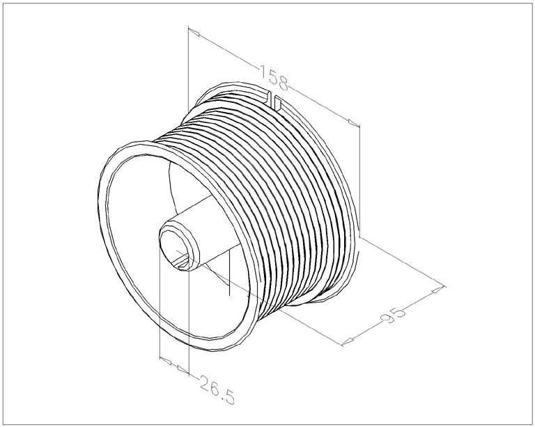 Seiltrommel NS 5570 für 1 Inch Welle