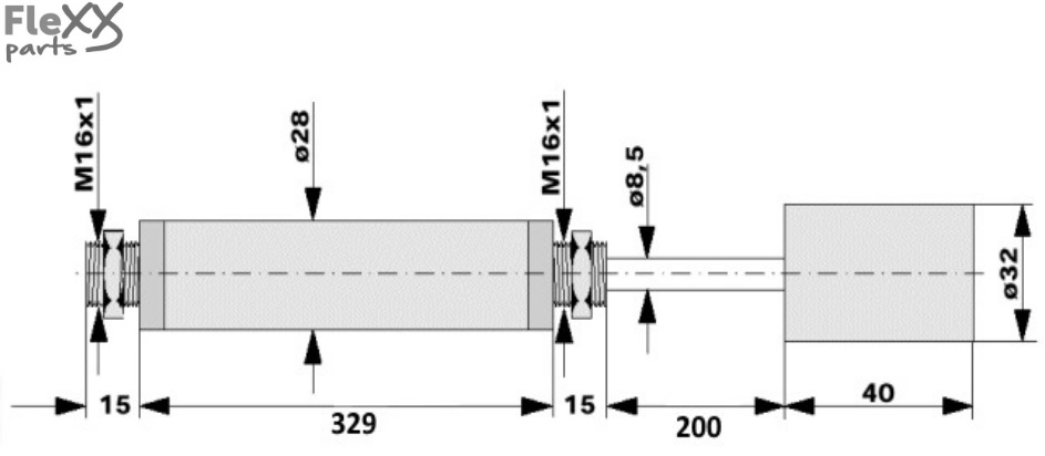 Hydraulic damper 200 mm