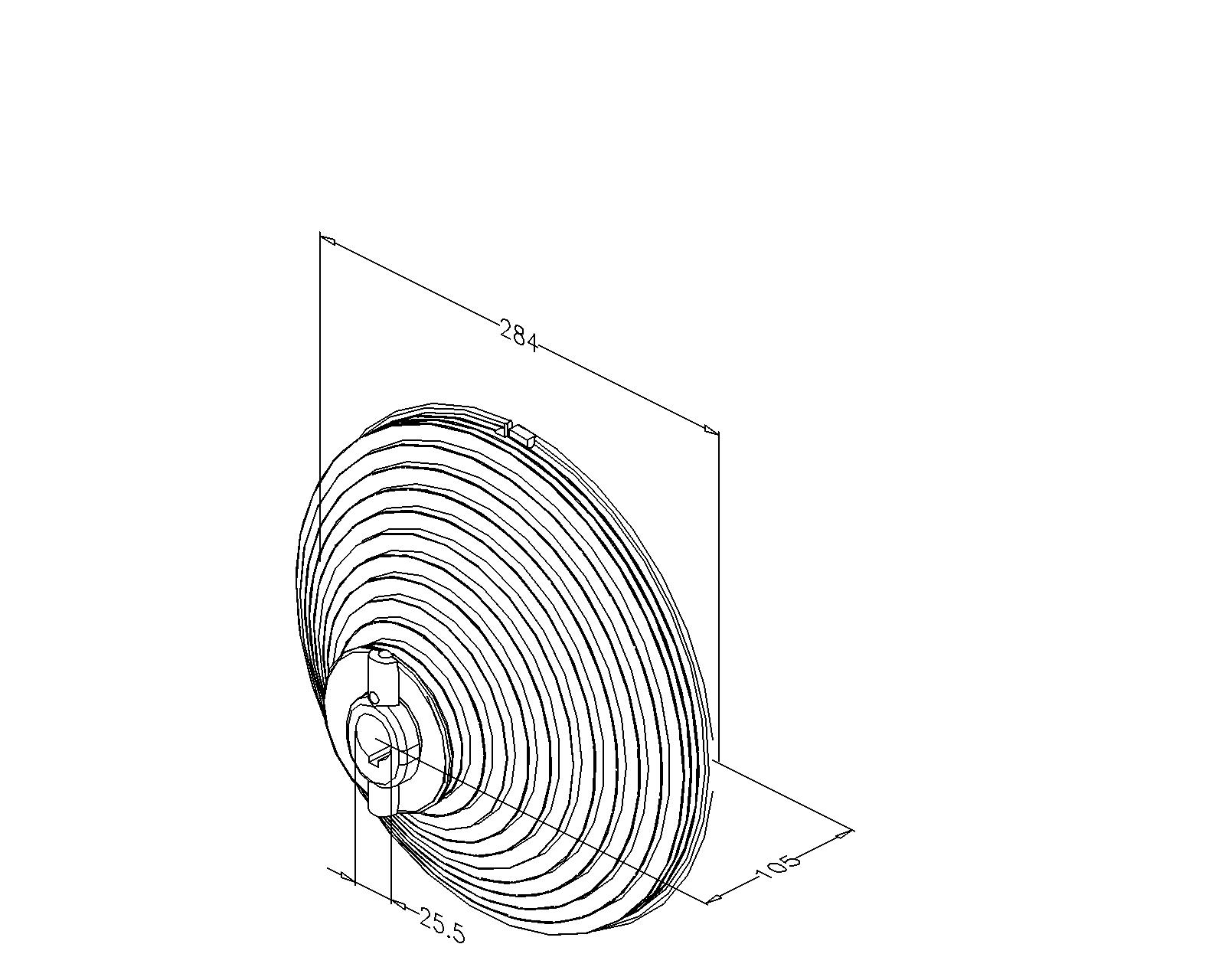 Seiltrommel VS 5500 für 1 Inch Welle