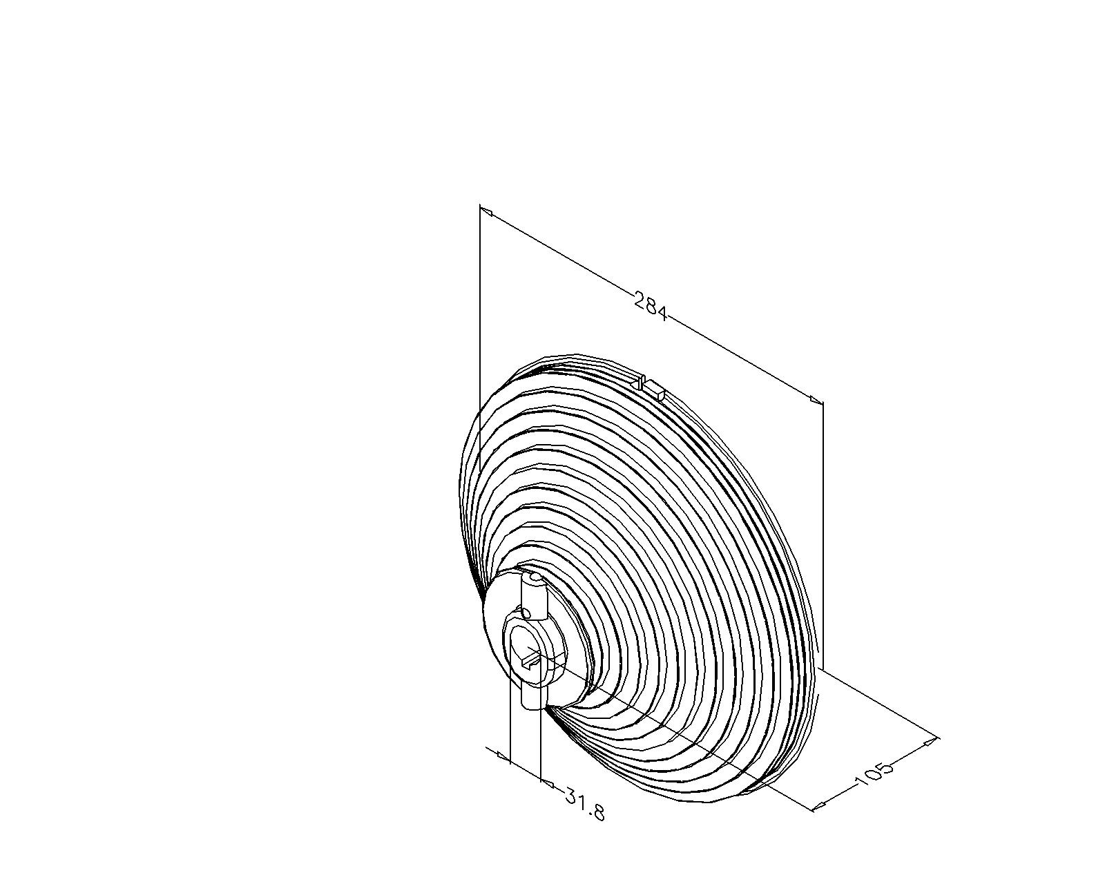 Seiltrommel VS 5500 für 1,25 Inch Welle