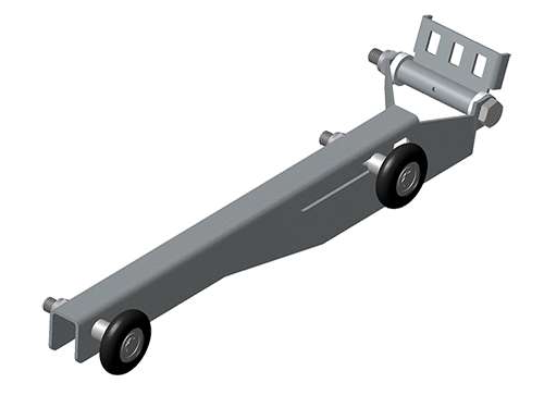 12428:  Tandem top roller bracket for low-level system (right)