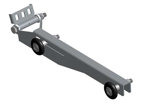 12429: Tandem top roller bracket for low-level system (left)