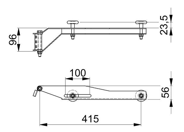 Tandem Toprollenhalter, für niedrigen System Links