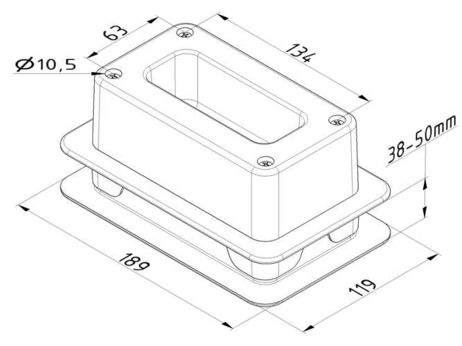 Universal handgriff für 38-50mm Panele 