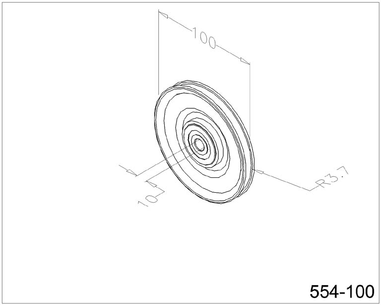 Kabelschijf 100 mm