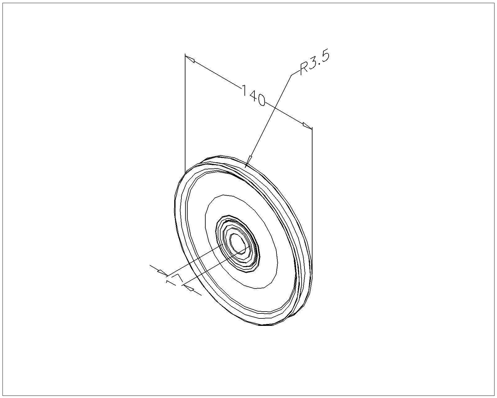 Cable pulley 140 mm