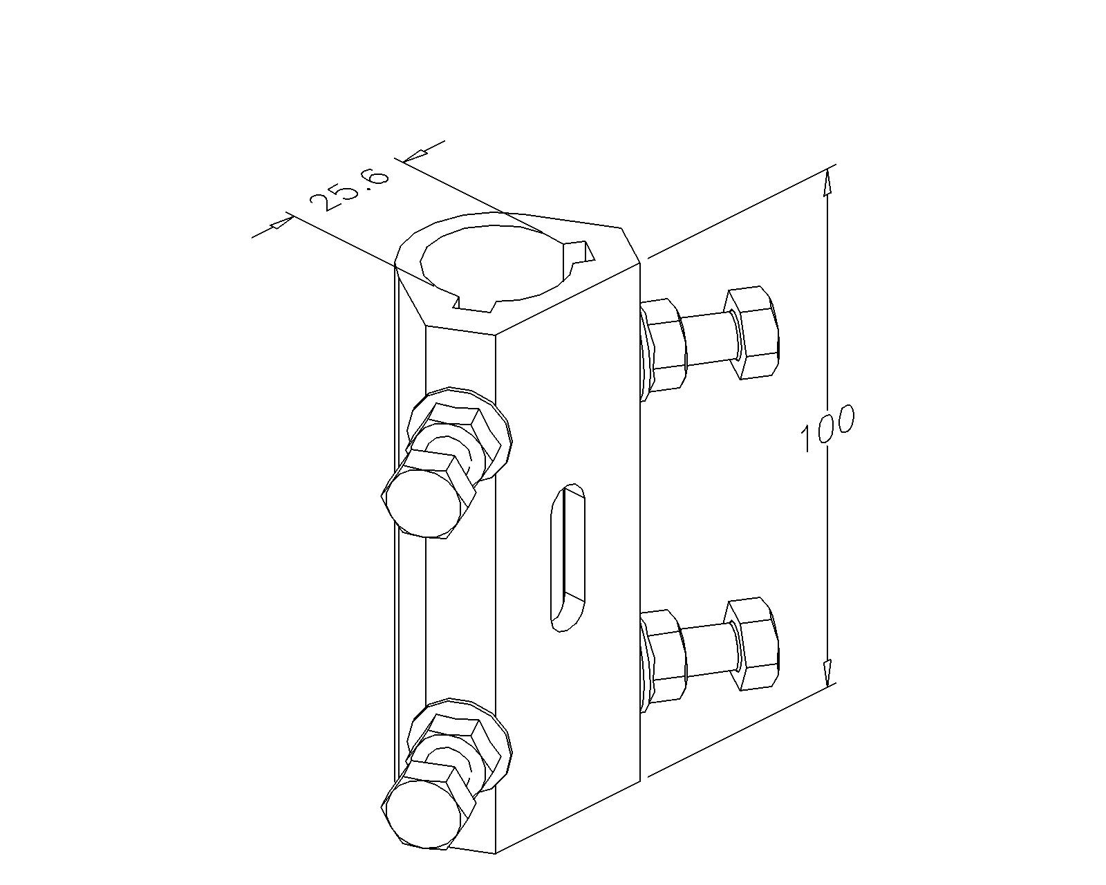 Vaste askoppeling gietstaal 1 inch