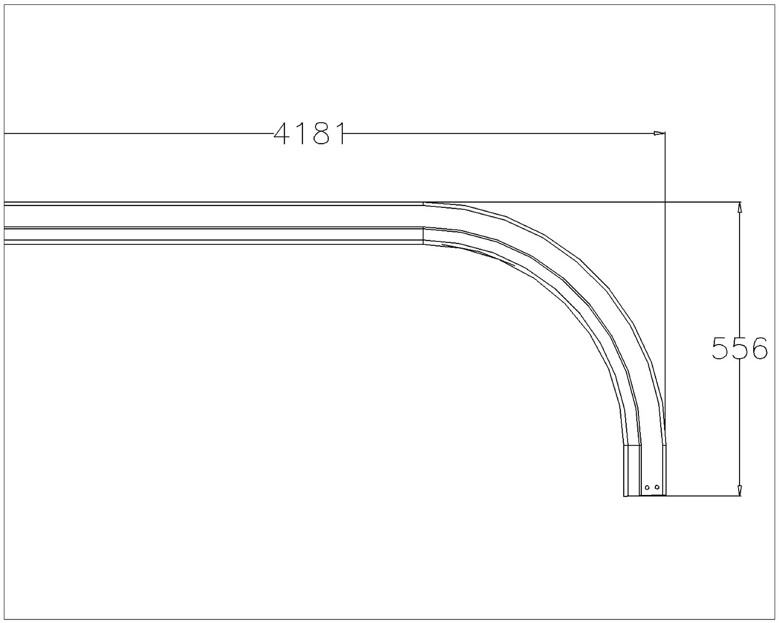 Railbocht 3 inch (radius 380 mm)