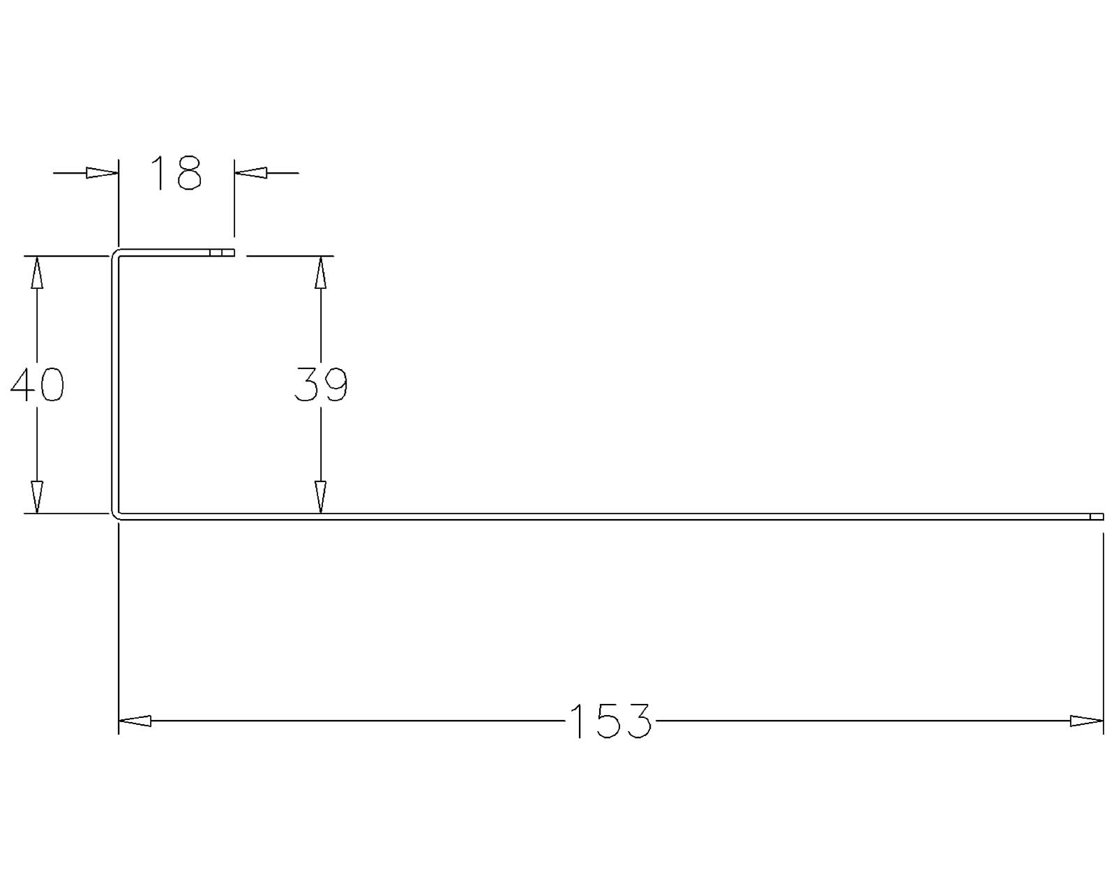 Eindstijl voor dubbelbeslag 500x40