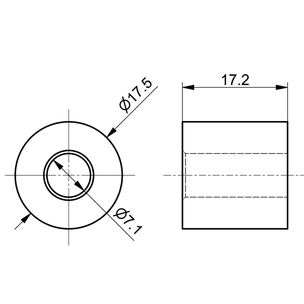 Cable clamp 6 mm (round)