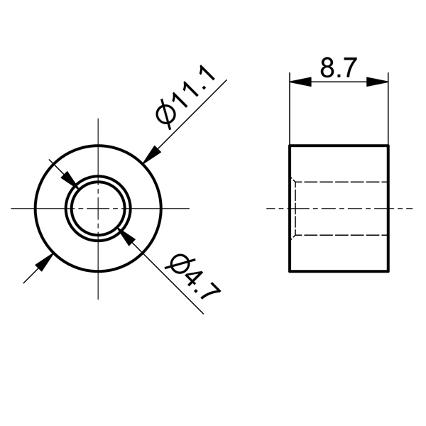 Kabelklem 4 mm (enkel)