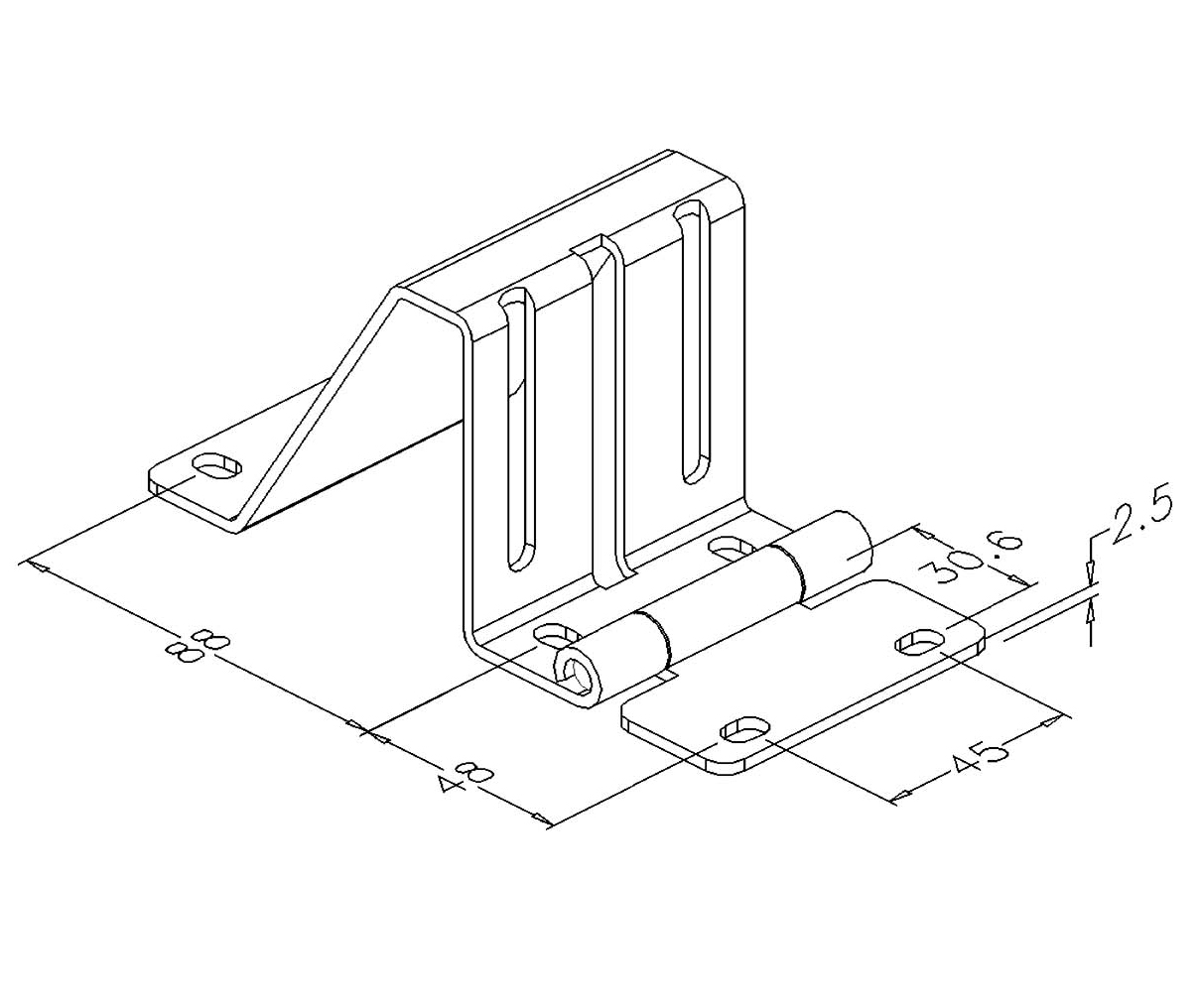 Side hinge standard