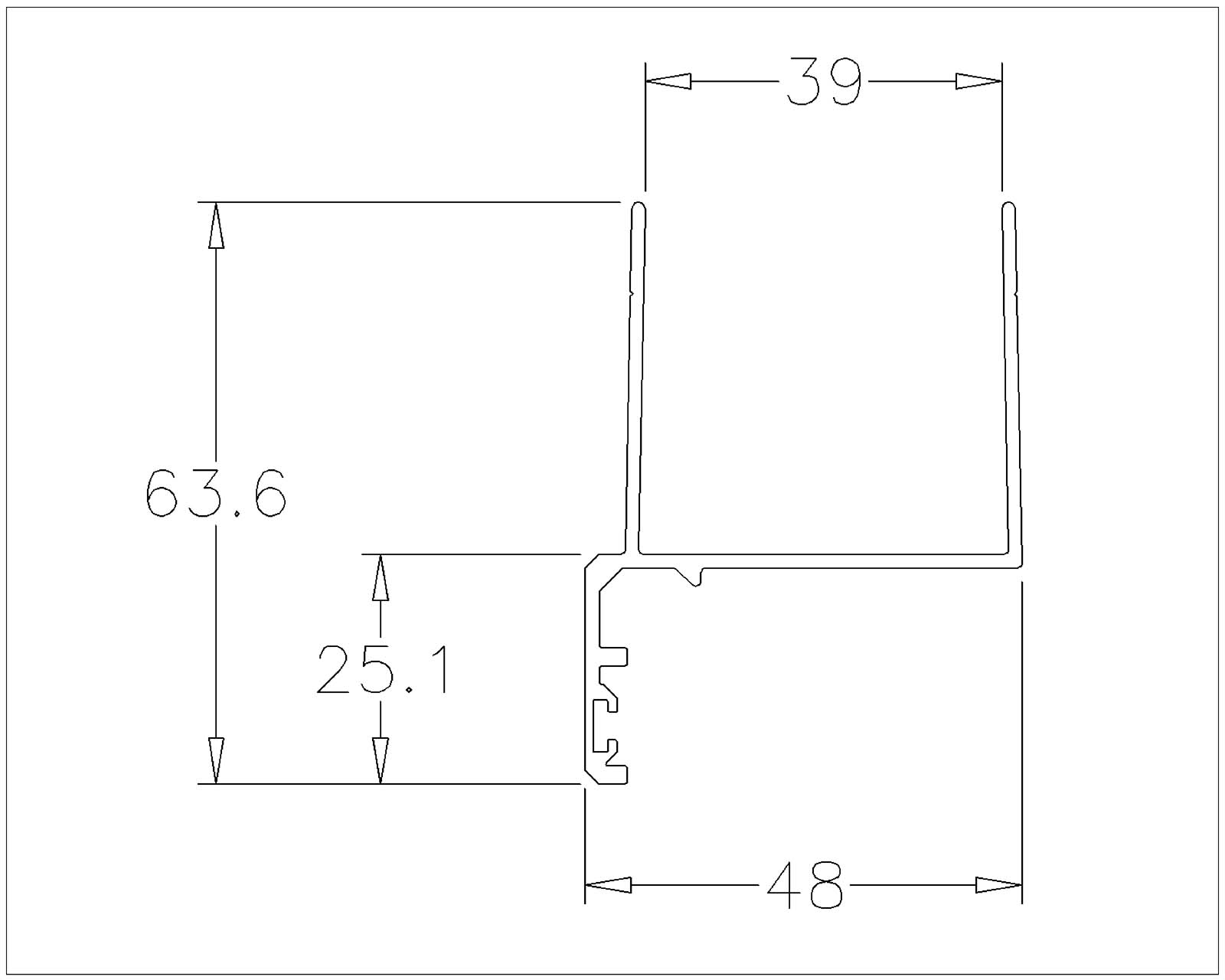 Schlupftürprofil