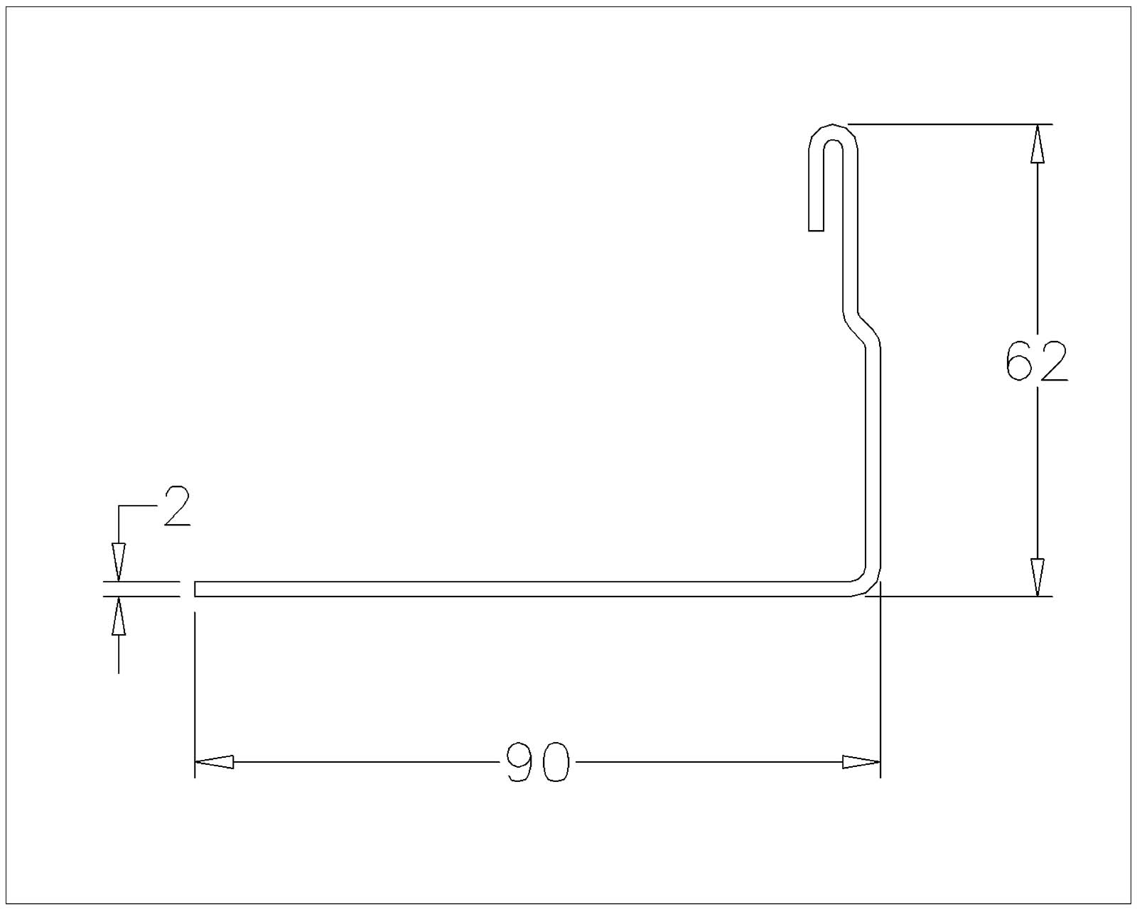 Hoekkozijn 90 x 62 mm