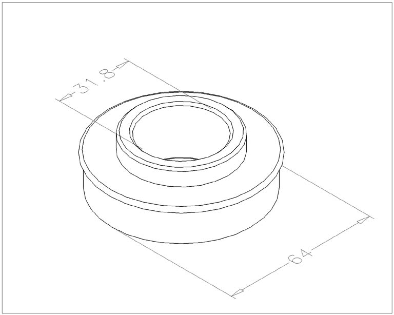 Kogellager 1,25 inch (uitwendig 64 mm)