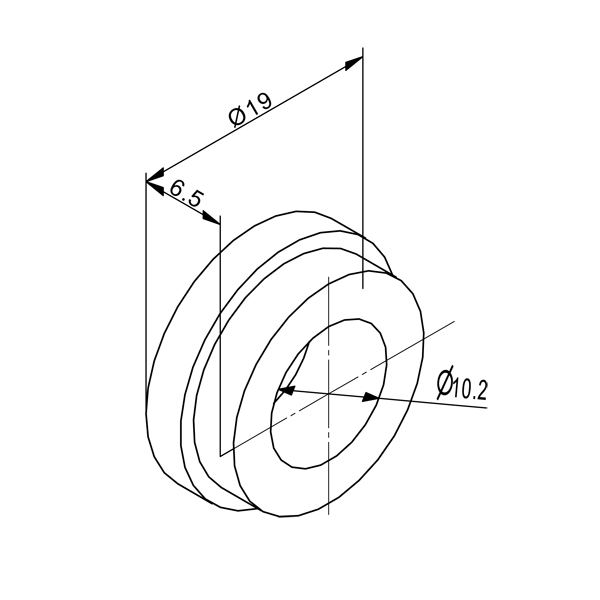 Reducing ring for cable pulleys