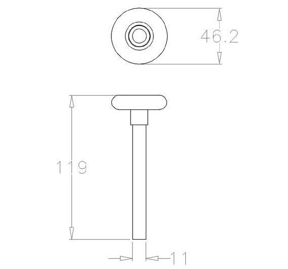 Roller stainless steel (short)