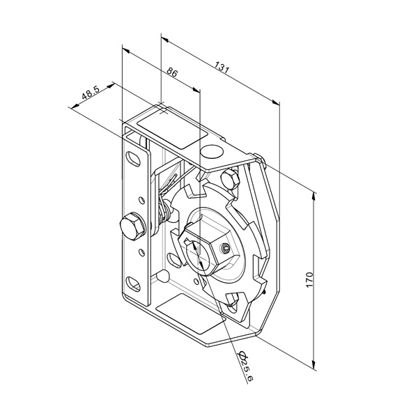 Federbruchsicherung 1 Inch (links)