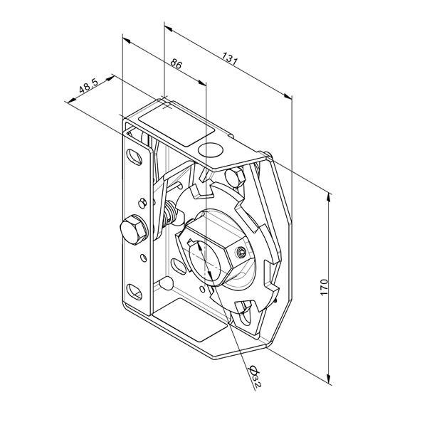 Federbruchsicherung 1,25 Inch (links)