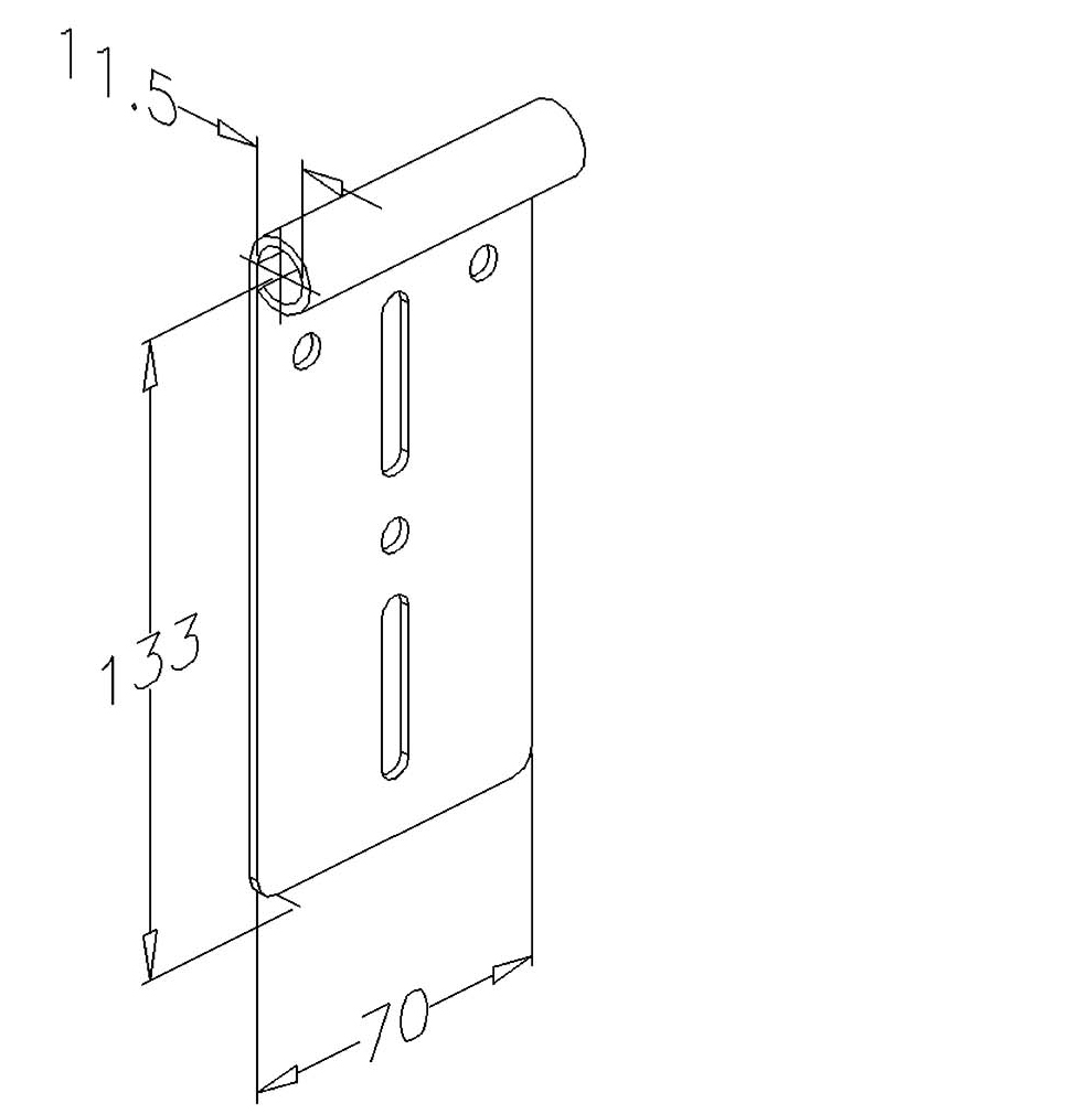 Toprollenhalter, Edelstahl, niedrigen System