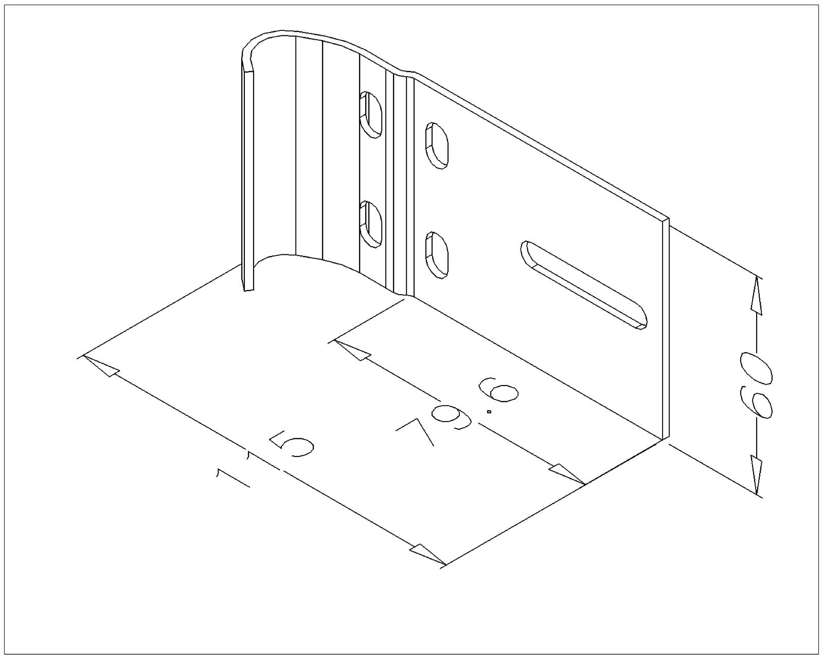 Track connecting plate curved