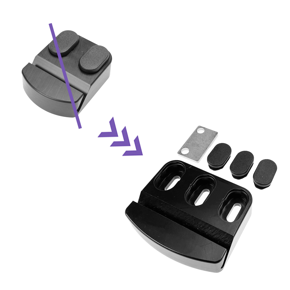 Lower guide ridge for cooling sliding door (rear)