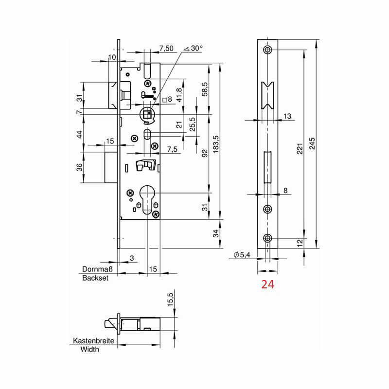 Alpha Deuren loopdeurslot DM45