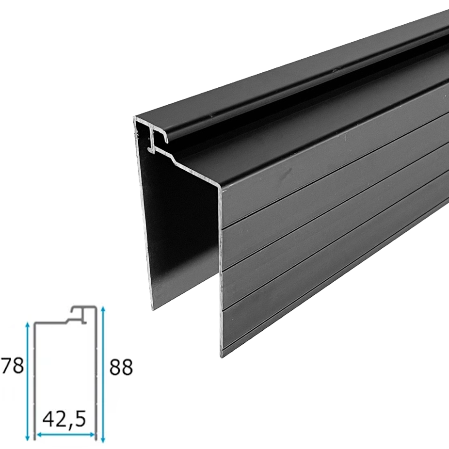 Topprofiel hoog passend op Assa Abloy en Crawford deuren - 13516