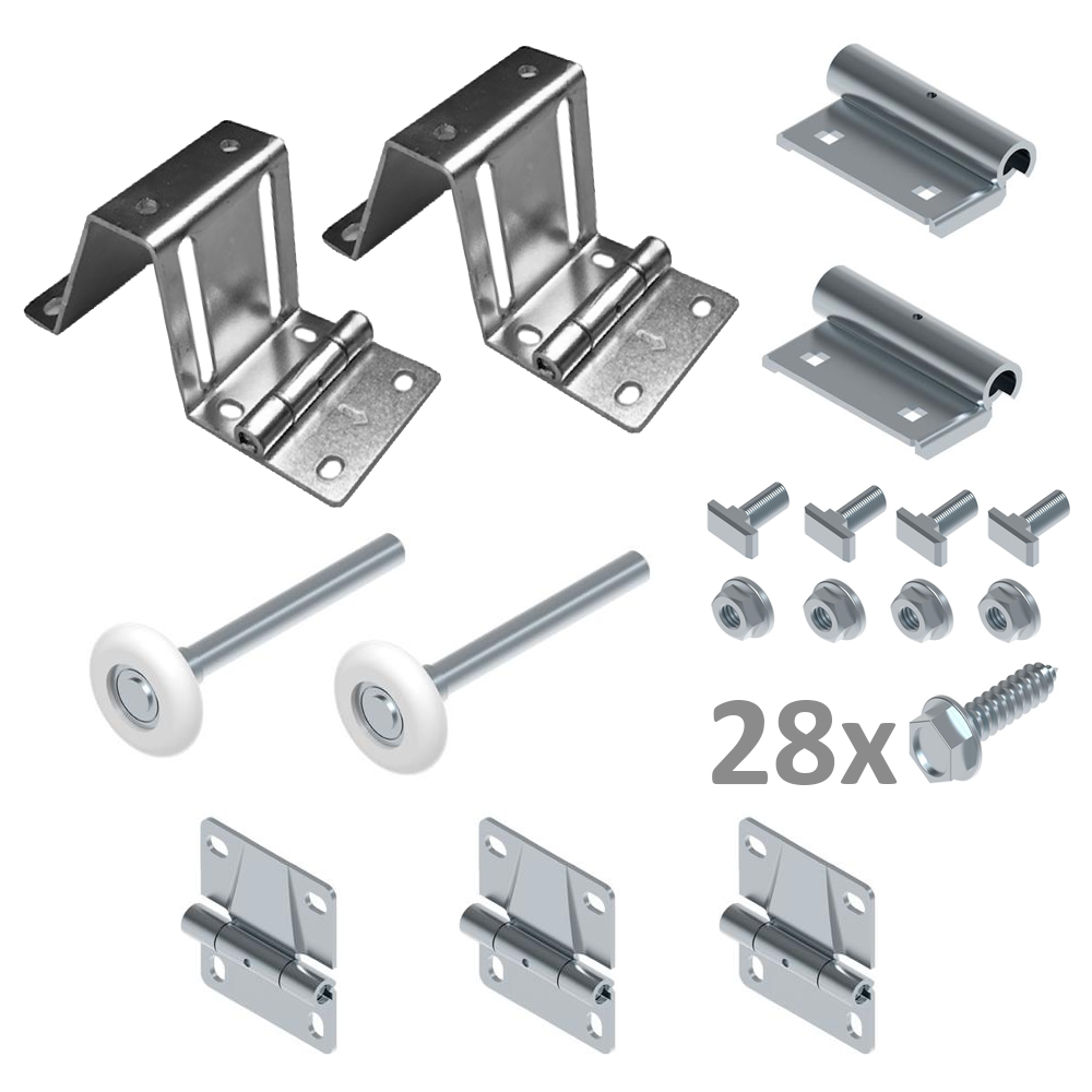 Beschlagsset für Alpha/Novoferm ISO40 Sektionen