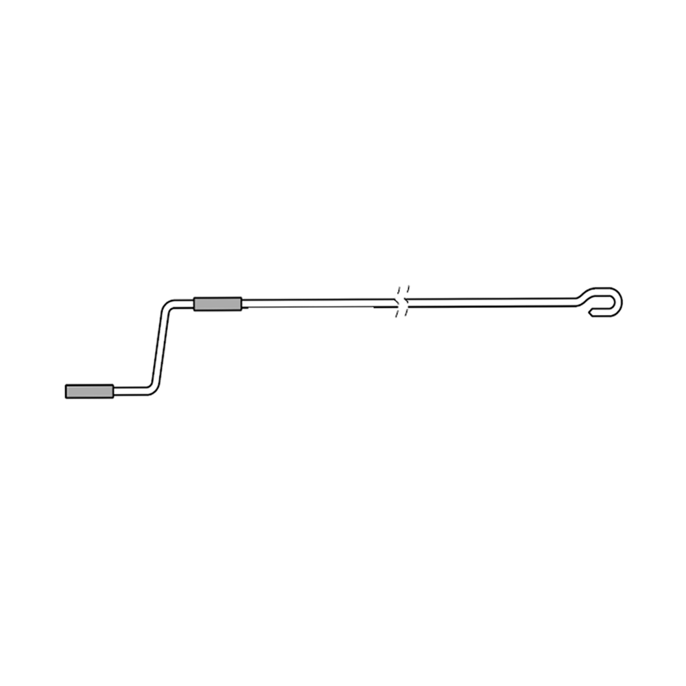 13481: Ditec crank for emergency operation L= 1200 mm