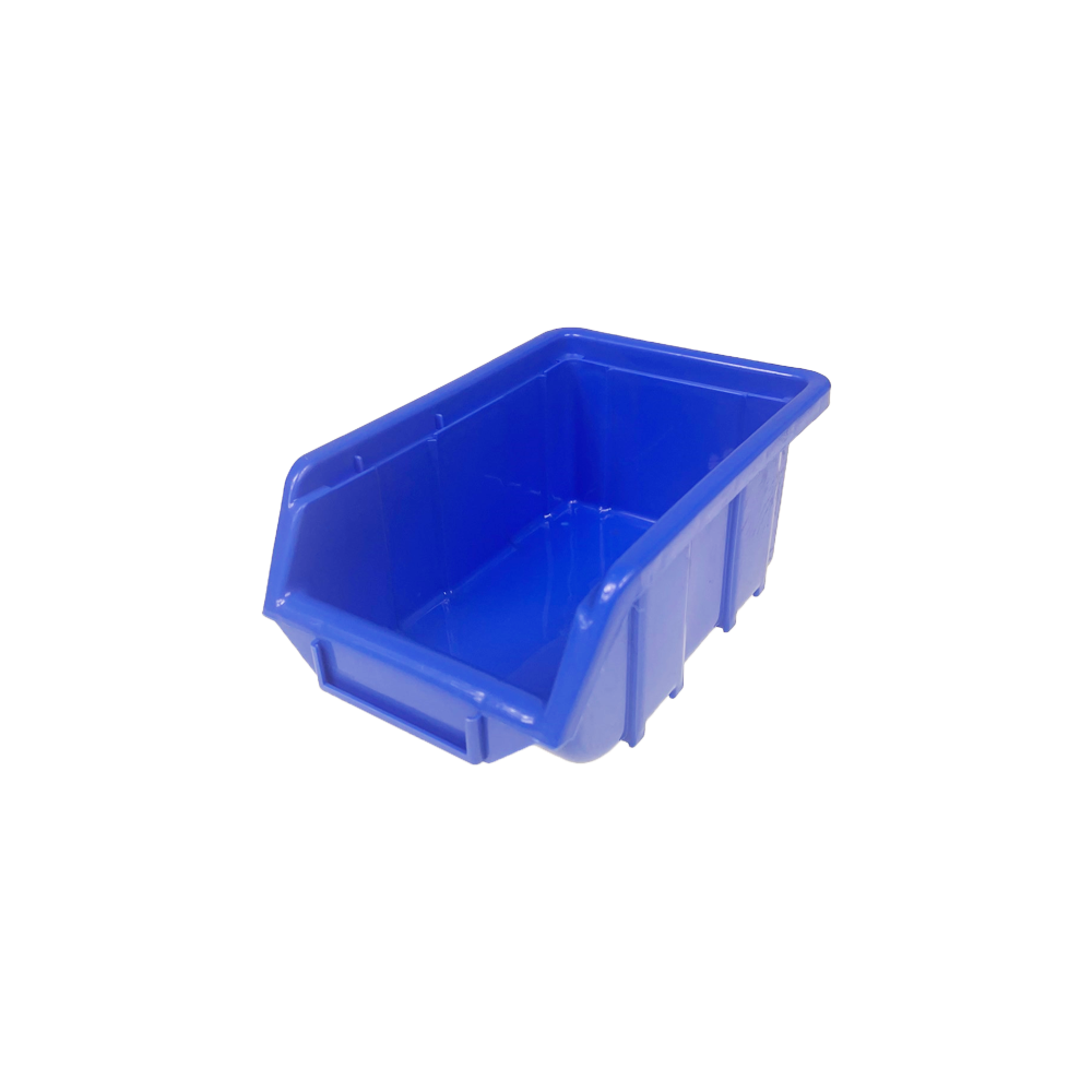 Plastic stacking box blue 170x110x75mm