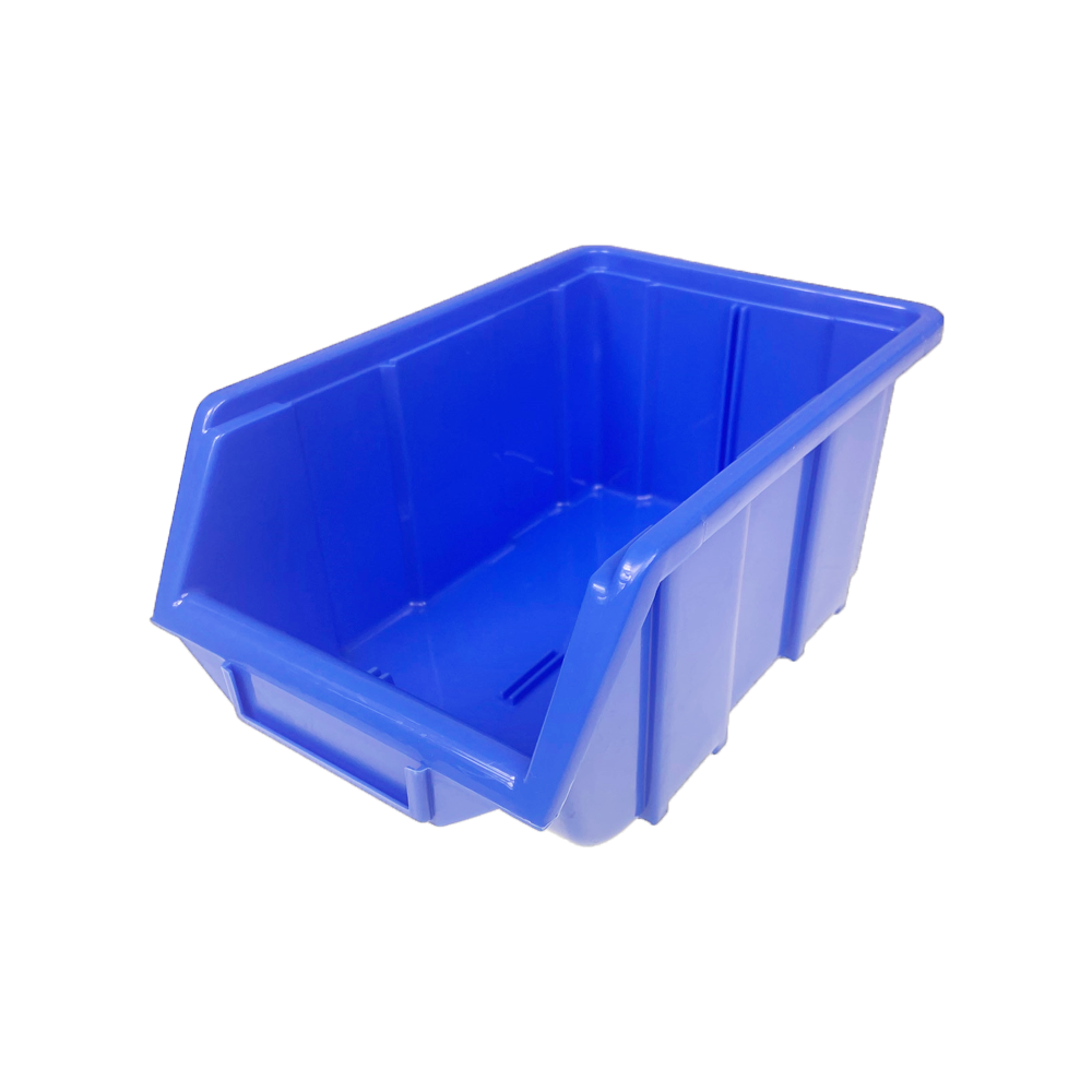 13340: Plastic stacking box blue 250x165x125mm