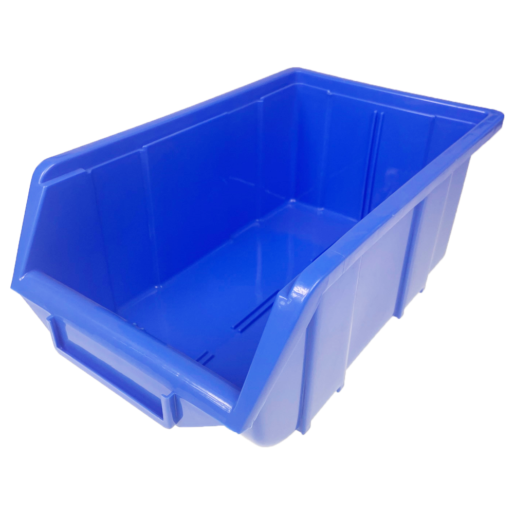 13341: Plastic stacking box blue 355x220x150mm