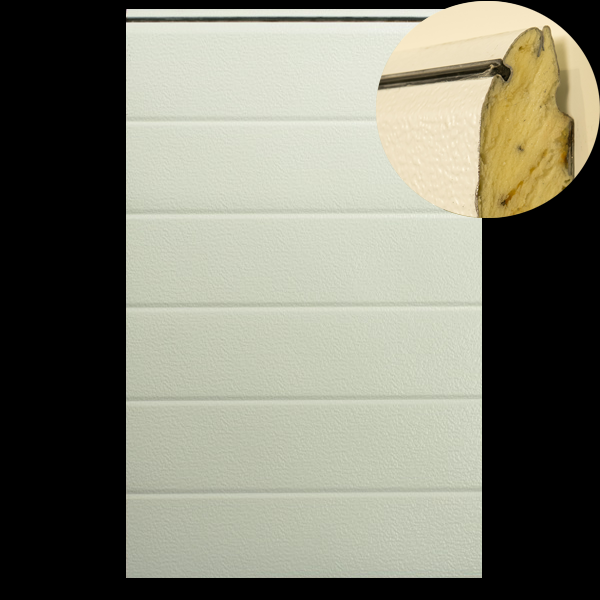 Multideur S400/ Kingspan fingersafe paneel STAAL - 40x610mm - stucco/stucco
