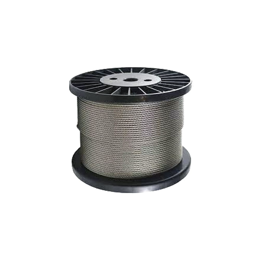 12450: Stainless steel cable on reel, 4 mm, 250 metres