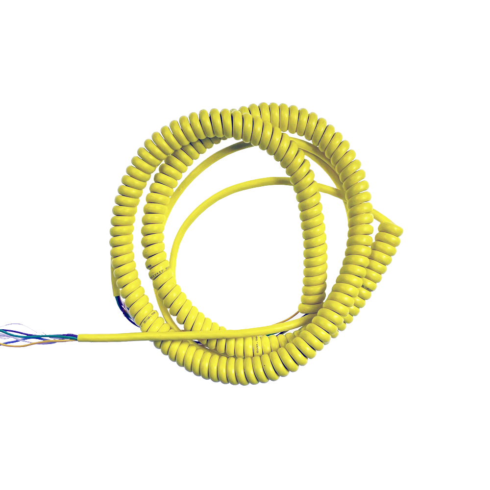 Spiral cable yellow XL (1200 mm) 5x0.5 mm²