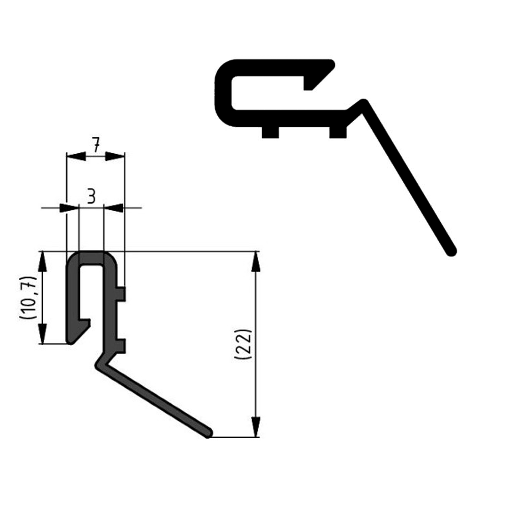 Seitengummi - Schienen System und Seitendichtungen - Ersatzteile