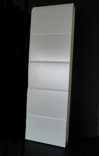 Deurpaneel STAAL 40x610mm glad/glad