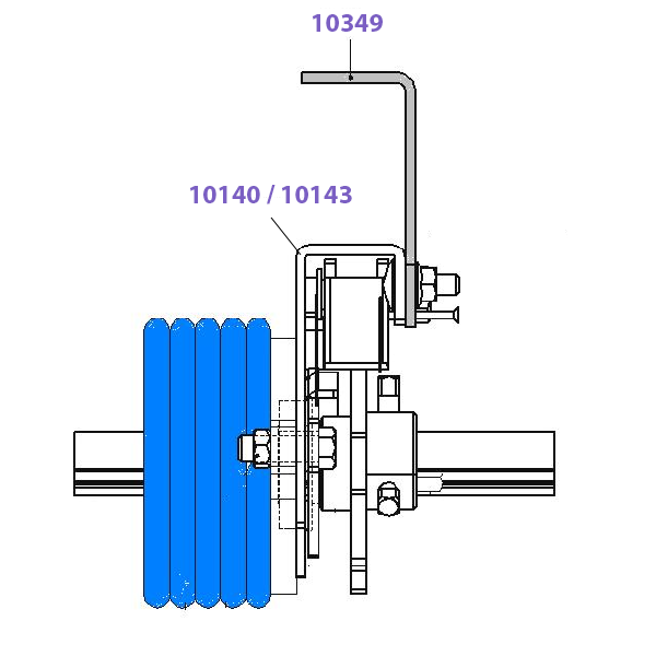 Spring break mounting plate