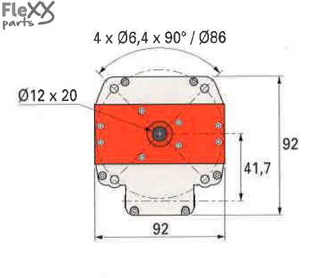 Buismotor T6 DMI noodhandbediening (40 Nm)