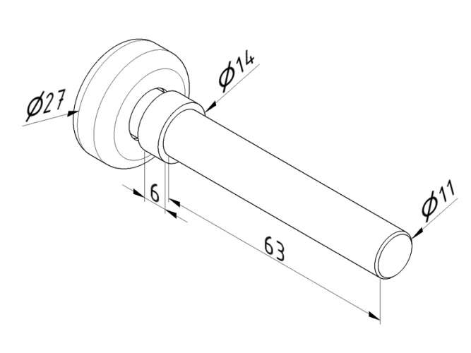 Looprol truckdoor 27 mm