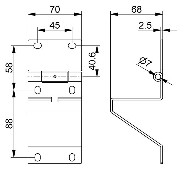 Side hinge raised top