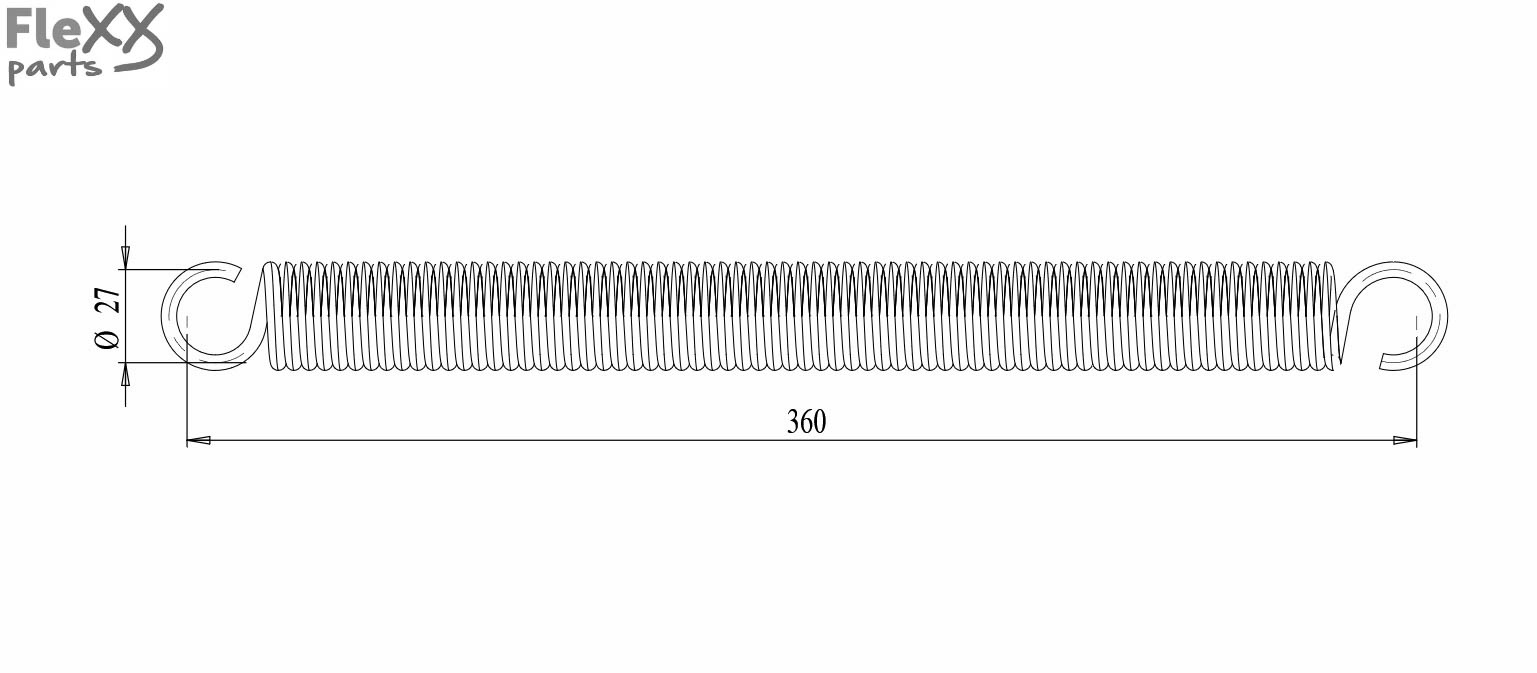 Tension spring 360 mm