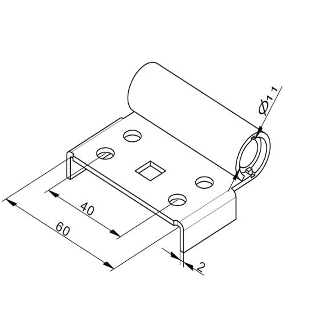 Rollenhalter 60 mm Low Noise