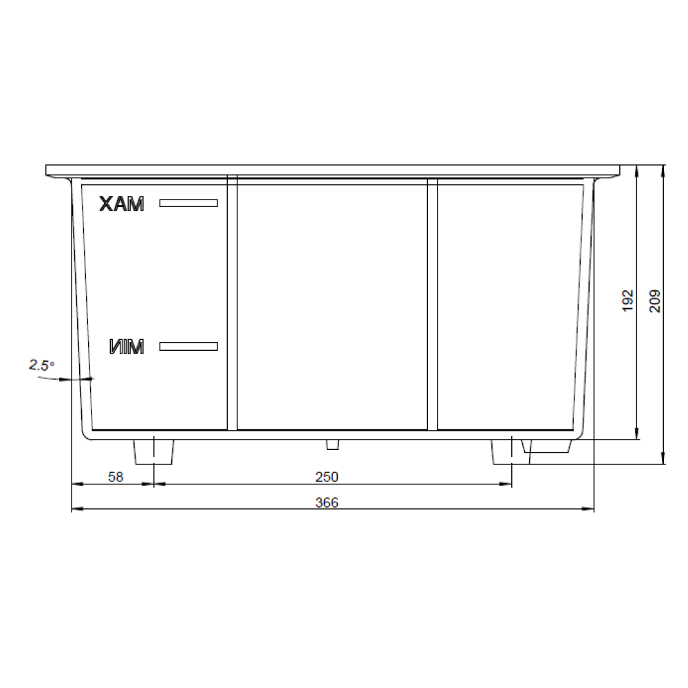 Plastic tank for Hytos hydraulic unit