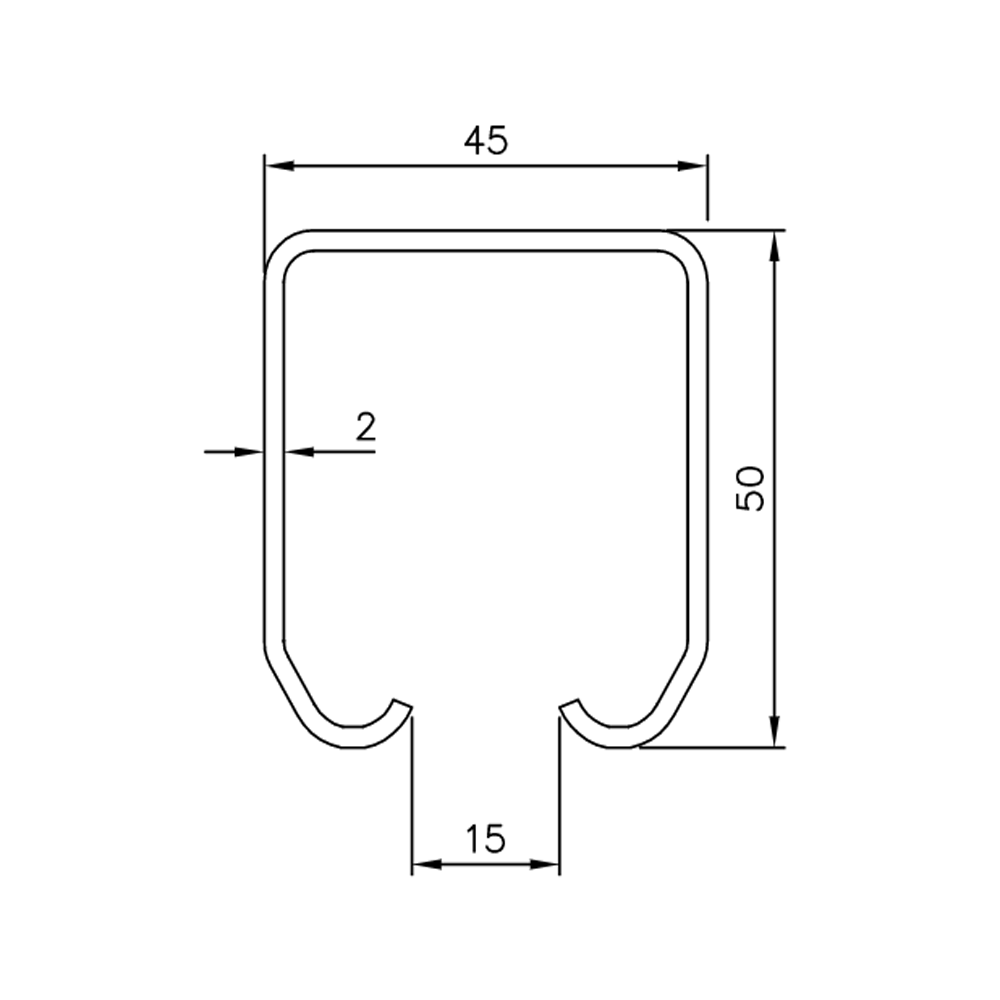 Looprail 50 x 45 mm