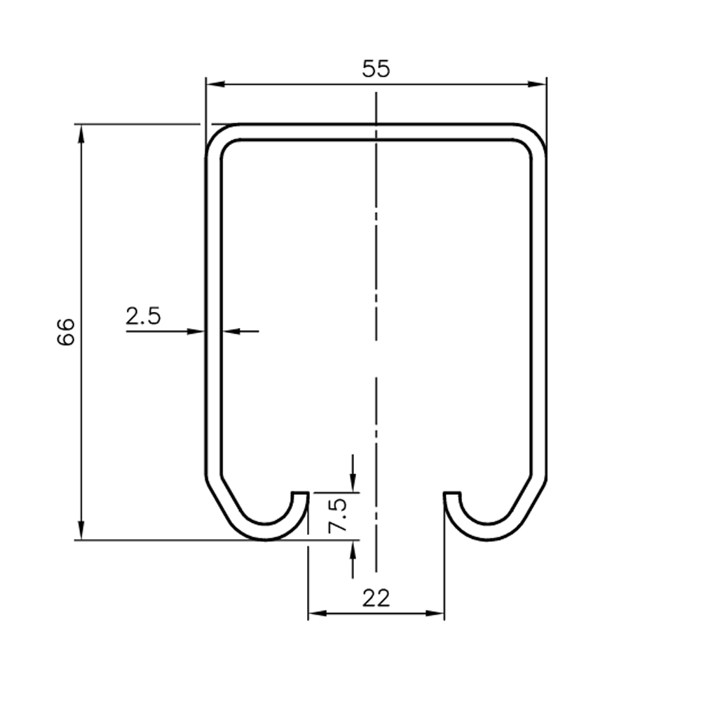 Looprail 66 x 55 mm